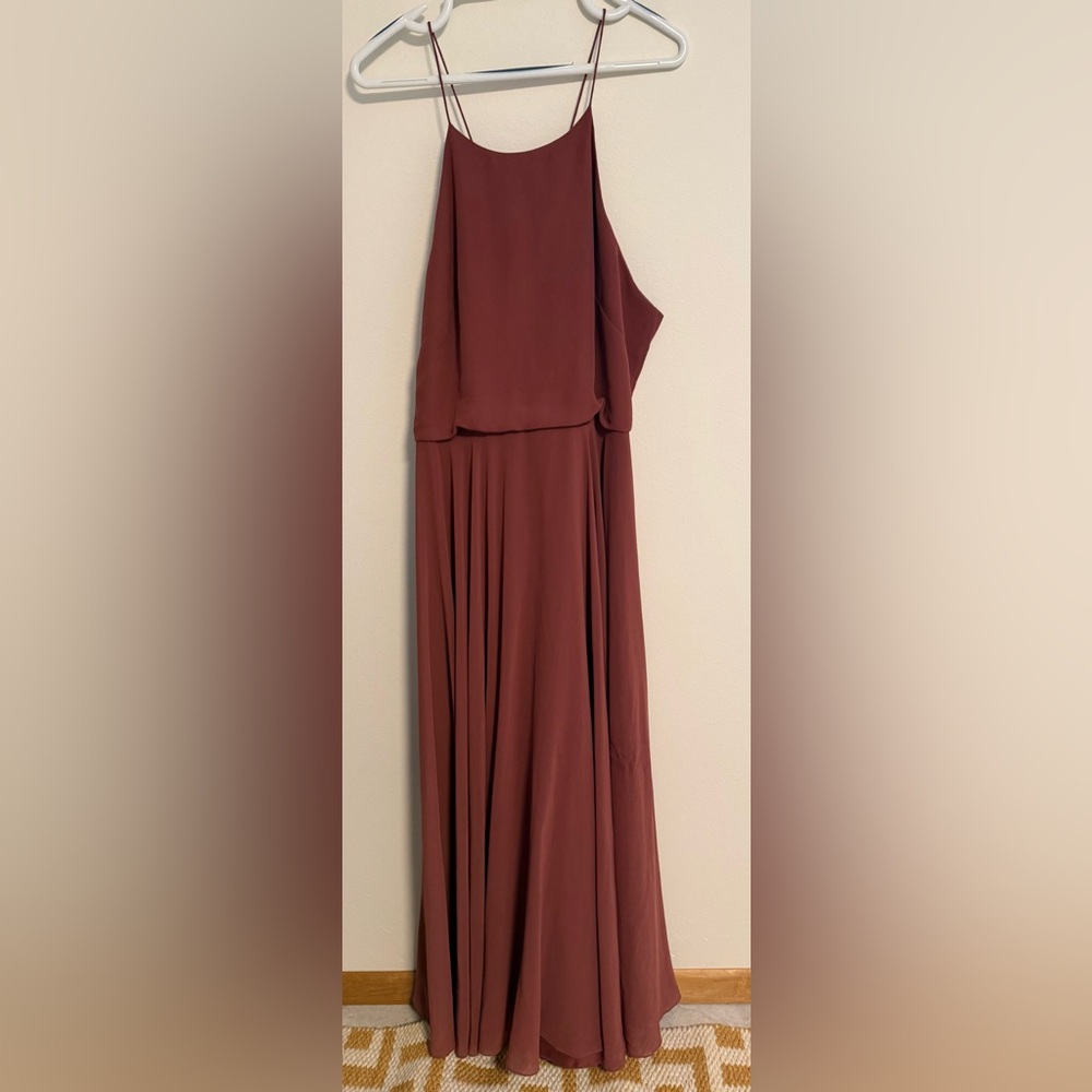 Jenny Yoo Collection Spaghetti Strap Maxi Bridesmaid Dress